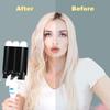 1.25 inch Three Barrel Curling Iron: Aleath Large 3 Barrel Hair Crimper with LCD Display - Dual Voltage Hair Waver Jumbo view 3