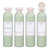 ASEVAT 8.8oz 4Pcs Green Plastic Refillable Travel Shampoo and Conditioner Bottles Plastic Refillable Travel Shampoo Bottles with Flip Cap Shampoo and Conditioner Dispenser view 1