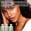 ASEVAT 8.8oz 4Pcs Green Plastic Refillable Travel Shampoo and Conditioner Bottles Plastic Refillable Travel Shampoo Bottles with Flip Cap Shampoo and Conditioner Dispenser view 3