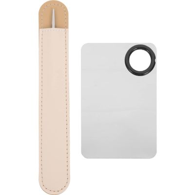 Beaupretty Stainless Steel Makeup Mixing Palette Set Spatula for Nail Art Foundation