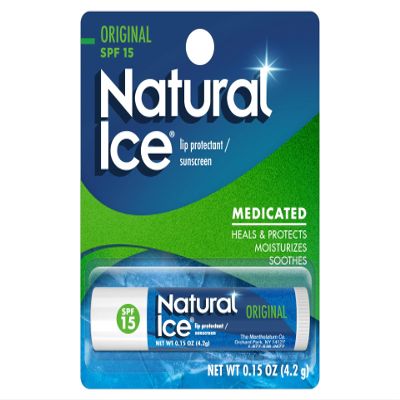 Mentholatum Natural Ice Medicated Lip Protectant SPF 15, Mentholatum 0.16-Ounce Tubes (Pack of 12)