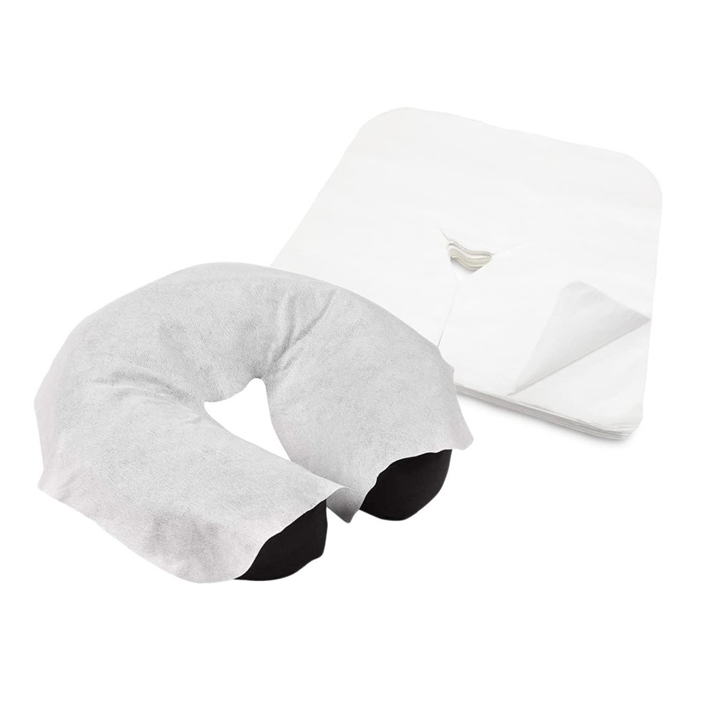 ZMDREAM Case of 1200 Disposable Headrest Sheets for Exam Table Face Rest Cradle Covers for Massage Table White 16x12 inches