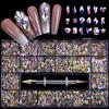 FRUJCDKI 1000 Special-Shaped Diamonds Mix 20 Styles Flatback Rhinestone Crystals 3D Decorations Flat Back Stones Gems Set +Tweezers + Drill Pen view 1