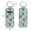 Baxinh Hedgehog Mushroom Chapstick Holder Keychain for Women Girl, Functional Lip Gloss Tube Holder Keychain Lipstick Holder Case Lip Balm Holder Keychain, multicolor view 2