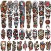55 Sheets Temporary Tattoos,8 Sheets Full Arm Waterproof Flower Owl Snake Fake Halloween Tattoo Stickers for Adults Women Men,17 Sheets Half Arm 30 Sheets Small Tattoos Realistic for Kids Girls Boys view 1
