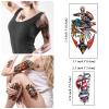 55 Sheets Temporary Tattoos,8 Sheets Full Arm Waterproof Flower Owl Snake Fake Halloween Tattoo Stickers for Adults Women Men,17 Sheets Half Arm 30 Sheets Small Tattoos Realistic for Kids Girls Boys view 4