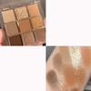 Kayswang 9 colors glitter eyeshadow palette makeup palette matte high pigment color cream texture natural eye shadow powder eye shadow palette in autumn and winter long lasting and waterproof (gold) view 1