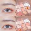 Kayswang 9 colors glitter eyeshadow palette makeup palette matte high pigment color cream texture natural eye shadow powder eye shadow palette in autumn and winter long lasting and waterproof (gold) view 3