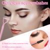 17 Pcs Eyelash Curlers Kit Lash Curler Eyelash Comb Seperator Extension Tweezers Eyebrow Brush Scissors False Eyelashes Applicator Eyebrow Trimmer Silicone Refills Pads for Women(Pink) view 4