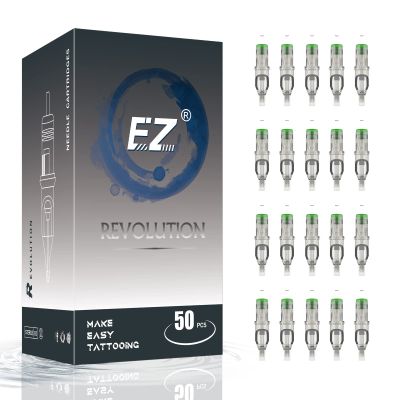 EZ Tattoo Cartridge Needles Assorted - 50Pcs #10 Mixed (7M1 9M1 11M1 13M1 15M1) Bugpin Magnum Tattoo Needle Cartridges for Tattooing Rotary Tattoo Pen Machine Supply - Revolution