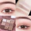 Kayswang 9 colors glitter eyeshadow palette makeup palette matte high pigment color cream texture natural eye shadow powder eye shadow palette in autumn and winter long lasting and waterproof (purple) view 2