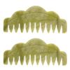 KALLORY Jade Scalp Massage Comb 2 Pack Hair Care Tool for Women with Anti-Static Smooth Surface for Relaxation and Acupoint Stimulation view 1