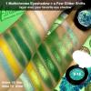Afflano Green Eyeshadow Palette - MultiChrome Forest Emerald Green Glitter Eyeshadow, Highly Pigmented Chrome Shimmer Eye Shadow view 2