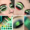 Afflano Green Eyeshadow Palette - MultiChrome Forest Emerald Green Glitter Eyeshadow, Highly Pigmented Chrome Shimmer Eye Shadow view 3
