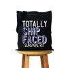 WCGXKO Cruise Trip Gift Cruise Bachelorette Party Favor Totally Ship Faced Zipper Makeup Bags Travel Toiletry Bag Accessories (Faced tote black) view 1
