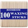 100Pcs Large Wooden Waxing Sticks for Hair Removal - HOOMBOOM 6" x 3/4" Premium Splinter-Free Wooden Sticks for Waxing, Wax Stick for Body Eyebrow and Face Waxing view 1