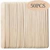 50Pcs Large Wooden Waxing Sticks for Hair Removal - HOOMBOOM Premium Splinter-Free Wooden Sticks for Waxing, Wax Stick for Body Eyebrow and Face Waxing view 1