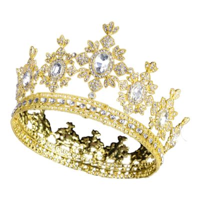 GIENEX Crowns for Women, Queen Tiara Headband Crystal Rhinestone Hair Decor for Lady Girl Bridal Bride Princess Prom Birthday Wedding Pageant Halloween Costume Party
