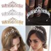GIENEX Gold Crystal Tiara Crowns for Women Girls Princess Elegant Crown Women's Headbands Bridal Wedding Prom Birthday Party Headbands for Women view 4