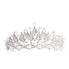 GIENEX Crystal Crowns and Tiaras Princess Wedding Crown Rhinestone Pearls Birthday Tiara Pageant Headband Bridal Hair Headpieces for Women and Girls Silver view 1