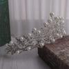 GIENEX Crystal Crowns and Tiaras Princess Wedding Crown Rhinestone Pearls Birthday Tiara Pageant Headband Bridal Hair Headpieces for Women and Girls Silver view 3