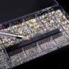 Nail Rhinestones Kit, Nail Art Decorations Flat AB Rhinestones Kit DIY Crafts Gemstones for Nail, Shoes, Clothes, Jewels (600 Iridescent Diamonds + 2500 Flat Rhinestones) view 3