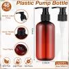 48 Pcs Pump Bottle Lotion Dispenser Refillable Shampoo Conditioner Hand Soap Dispenser Plastic Empty 8oz/250ml Clear Reusable Body Wash Container Bulk (Brown, Black) view 2