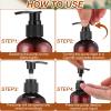 48 Pcs Pump Bottle Lotion Dispenser Refillable Shampoo Conditioner Hand Soap Dispenser Plastic Empty 8oz/250ml Clear Reusable Body Wash Container Bulk (Brown, Black) view 3