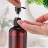 48 Pcs Pump Bottle Lotion Dispenser Refillable Shampoo Conditioner Hand Soap Dispenser Plastic Empty 8oz/250ml Clear Reusable Body Wash Container Bulk (Brown, Black) view 4