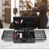 Barber Case,Professional Barber Case,Versatile Salon Hair Styling Tools Organizer,Detachable Hairdressing Tool Storage Holder,Hair Scissors Storage Tray Aluminum Alloy and Plastic Black(Style D) view 2