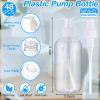 48 Pcs Pump Bottle Lotion Dispenser Refillable Shampoo Conditioner Hand Soap Dispenser Plastic Empty 8oz/250ml Clear Reusable Body Wash Container Bulk (Clear, White) view 2