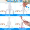 48 Pcs Pump Bottle Lotion Dispenser Refillable Shampoo Conditioner Hand Soap Dispenser Plastic Empty 8oz/250ml Clear Reusable Body Wash Container Bulk (Clear, White) view 3