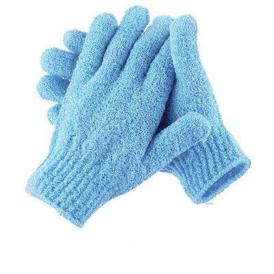 HXSCOO Bath for Peeling Exfoliating Mitt Scrub for Shower Body Brush Resistance Body Massage Sponge Wash Skin Moisturizing SPA Foam (Color : 2PCS Blue)