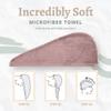 Exec-U-Gift Microfiber Hair Towel Wrap, Hair Turban Towel Super Absorbent Twist Turban Dry Hair Caps with Buttons Bath Loop Fasten Salon Dry Hair Hat view 4