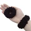 Grutyopkn 8pcs Plush Scrunchie Hair ties Large Scrunchie fluffy tied Hair Rope Cute Elastic Hair Bands Scrubchy Hair Accessories for Women and Girls (Black) view 4