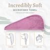 Exec-U-Gift Microfiber Hair Towel Wrap, Hair Turban Towel Super Absorbent Twist Turban Dry Hair Caps with Buttons Bath Loop Fasten Salon Dry Hair Hat view 4
