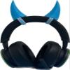 2x demon horns for Headset/Cosplay - Made In USA -16 Colors Combos (Blue Light) view 2