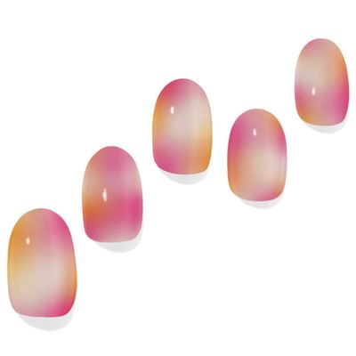 Adora Couture Semi Cured Gel Nail Strips  Pink Ruby Orchid  30 Pieces UV Gel Nail Wrap Kit with Prep Pads, File & Wooden Stick  Salon Quality Semi Cured Stickers  UV Light Required