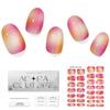 Adora Couture Semi Cured Gel Nail Strips  Pink Ruby Orchid  30 Pieces UV Gel Nail Wrap Kit with Prep Pads, File & Wooden Stick  Salon Quality Semi Cured Stickers  UV Light Required view 2