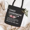 WCGXKO Chaos Coordinator Funny Definition Zipper Pouch Makeup Bag (Chaos black tote) view 4