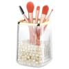 RAMFIYN Gold Clear Makeup Brush Holder, Vintage Cosmetic Beauty Organizers Cup for Vanity, Lip Pencil Holder Vintage Lipstick Holder - Brown view 1