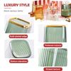 RAMFIYN Gold Clear Makeup Brush Holder, Vintage Cosmetic Beauty Organizers Cup for Vanity, Lip Pencil Holder Vintage Lipstick Holder - Brown view 4