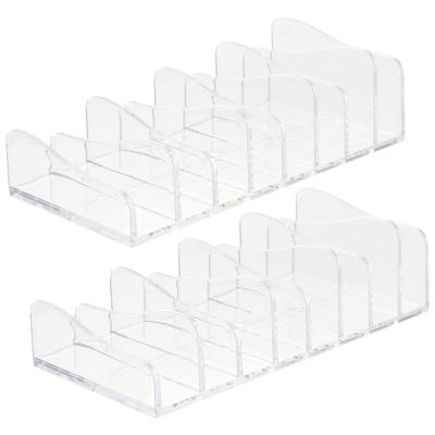Cabilock 2pcs Makeup Organizer Divided Sections for Eyeshadow and Cosmetics Storage for Vanity and Dresser Organization