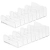 Cabilock 2pcs Makeup Organizer Divided Sections for Eyeshadow and Cosmetics Storage for Vanity and Dresser Organization view 1
