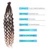 20 Inch Curly Dreadlocks Extensions Wavy Synthetic Dreads, 20 Strands Black to Brown Single Ended Dreads Locs Extension view 2