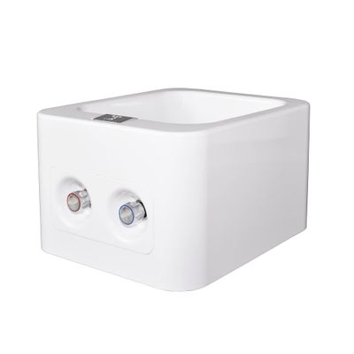 Dr. Scholl's Portable Pedicure Massager Foot Spa - Foot Bath with Square Waterfall Massage & Heated Soak, Home Spa Kit for soothing relaxation, light exfoliation, aching feet relief
