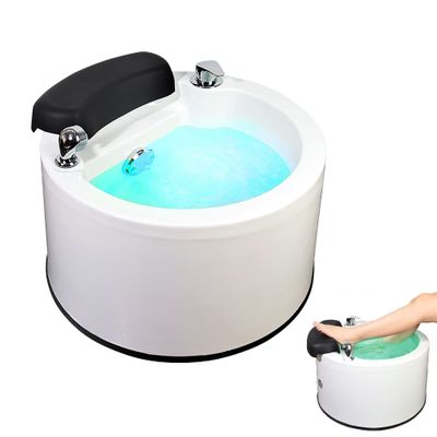 Feet Soaking Tub,Pedicure Foot Spa,Foot Massager Spa,round Acrylic Pedicure Sink,foot Soak Tub,pedicure Kit Foot Spa,Foot Bath Spa With Massage Surfing,foot Tub For Soaking Feet,with 7 Colorful Lights