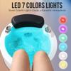 Feet Soaking Tub,Pedicure Foot Spa,Foot Massager Spa,round Acrylic Pedicure Sink,foot Soak Tub,pedicure Kit Foot Spa,Foot Bath Spa With Massage Surfing,foot Tub For Soaking Feet,with 7 Colorful Lights view 2