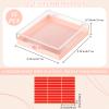 Landhoow 15 Pcs Press On Nail Boxes Nail Display Case with 30 Adhesive Tape, Artificial Press On Nail Container, Acrylic Storage Organizer(Pink) view 2