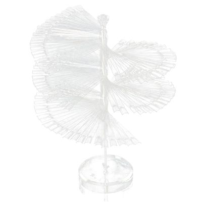 120 Sticks Nail Sample Display Stand, Spiral Removable Portable Fan Shaped Nail Sample Shelf for UV Gel Color Display (Transparent Color)